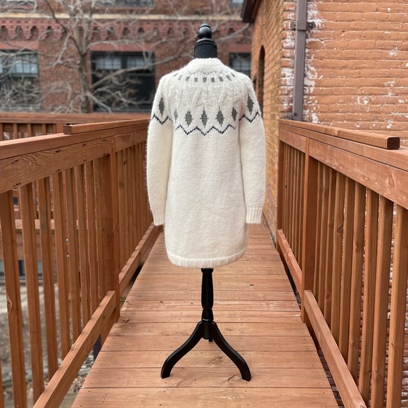 Faherty Fairisle Alpaca Cable Knit Sweater Dress - Picture 10 of 10